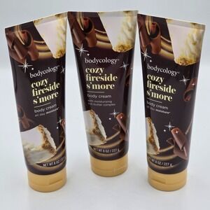 Bodycology Shea Butter Body Cream Cozy Fireside S'more 8oz (3 Pk) Retired Scent